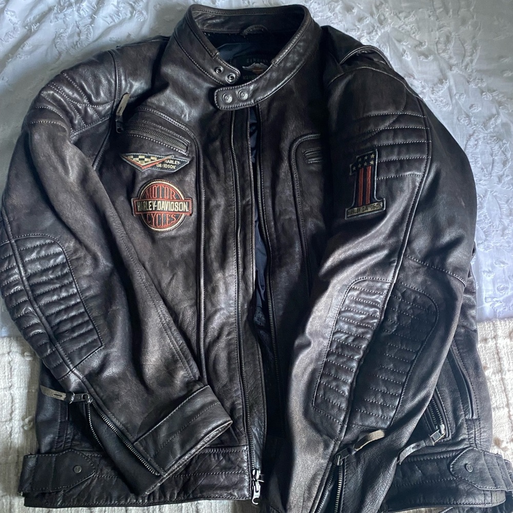 Authentic Harley Davidson leather insulated jacket